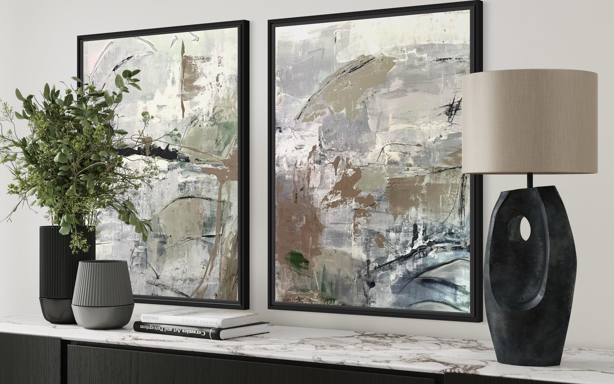 Wabi Sabi 1 & 2 canvas print bundle (20% off when bought as a pair)