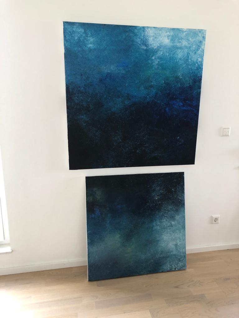 2 paintings 100x100 80x80